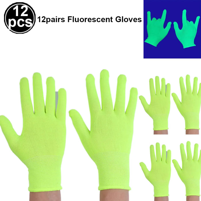 6 12 24 30 Pièces de fournitures de fête néon Chapeaux formels néon phosphorescents à la lumière UV Chapeau fluorescent Décorations de fête à lumière UV pour adultes