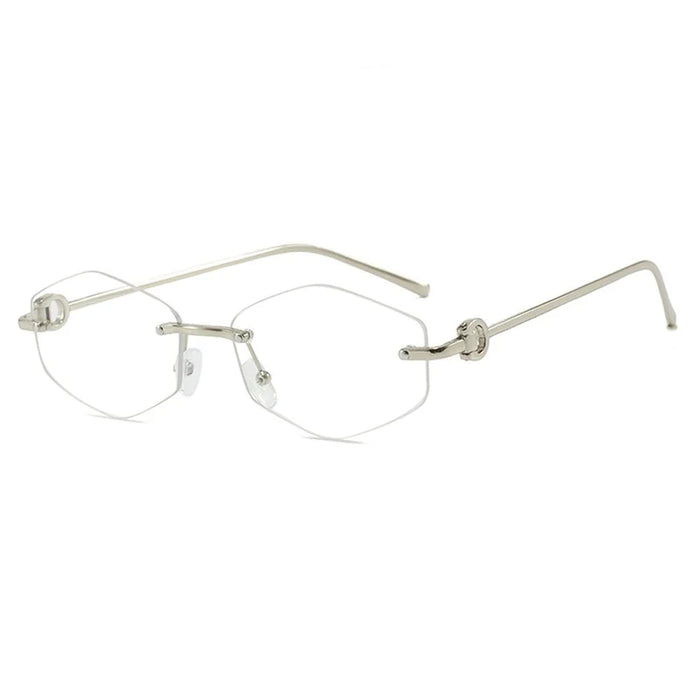 Rimless Diamond Sunglasses Square Women Men Retro Sun Glasses Brand Designer Eyewear UV400 Shades Oculos Female Gafas