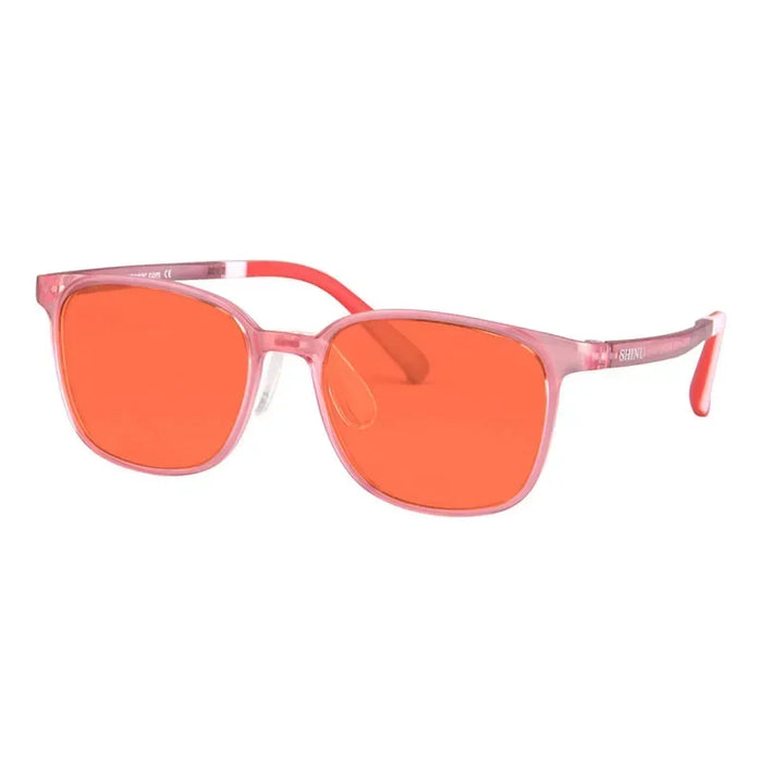 SHINU Lunettes pour enfants 2025 Monture en plastique PPSU Anti-lumière bleue Verres d'ordinateur Lunettes roses pour enfants Monture sans correction