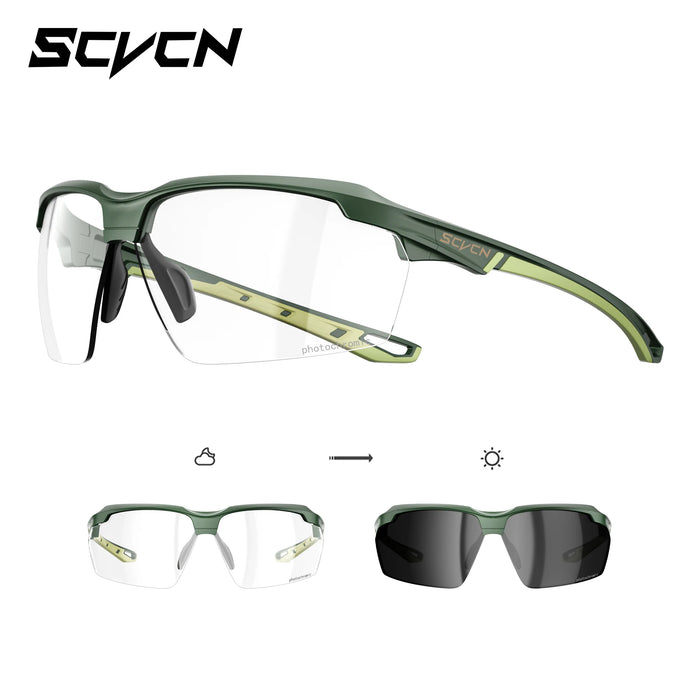 SCVCN Photochromic Cycling Sunglasses Marathon Running Glasses Men Outdoor Sports Women Driving Bicycle Bike Eyewear New
