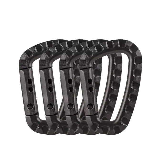 4/8/16pcs Tactical Plastic Carabiner Clip Keychain D-Shape Hard Spring Snap Gear Hook Outdoor Camping Hiking EDC Tools