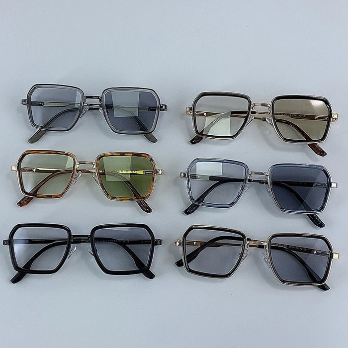 Steampunk Polygon Polarized Sunglasses Men 2026 Luxury Brand Change Color Sun Glasses For Male Driving Eyewear Metal Frame Shade