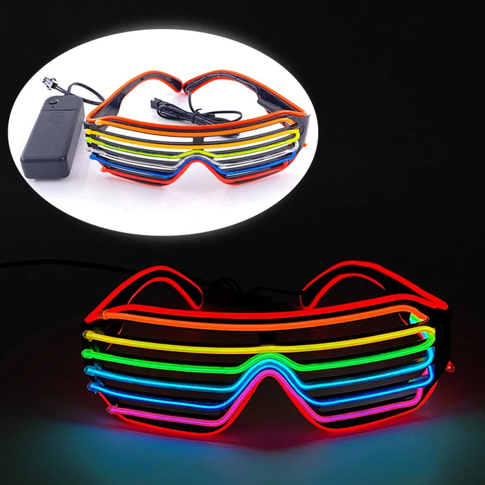 Halloween Funny Sunglasses Personalized Eyewear Alien Style Glasses Luminous Neon Glasses For Rave Festival Club Party Props