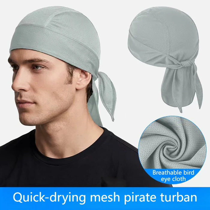 KoKossi Summer Breathable Mesh Hat Quick-dry Headscarf Sun Protection Sweat-wicking Sports Outdoor Riding Cycling Headband