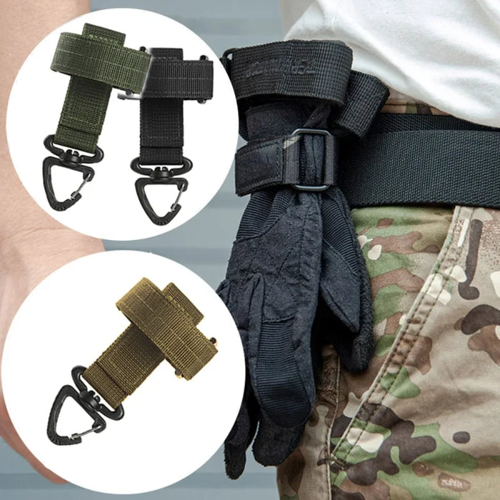 Gancho Multiusos Táctico de Nailon para Exteriores, Clip de Seguridad para Guantes, Cuerda de Escalada, Hebilla Colgante para Acampada al Aire Libre