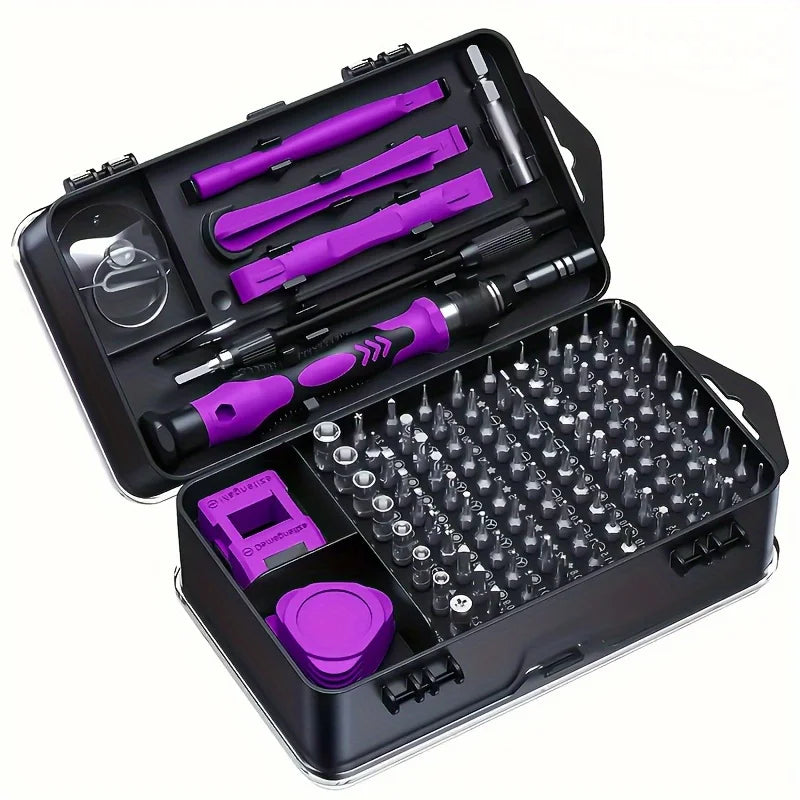 Upgraded 115 in 1 Screwdriver Set High Hardness Strong Magnetic Multifunctional Full Disassembly Tools with Special Shape Bits