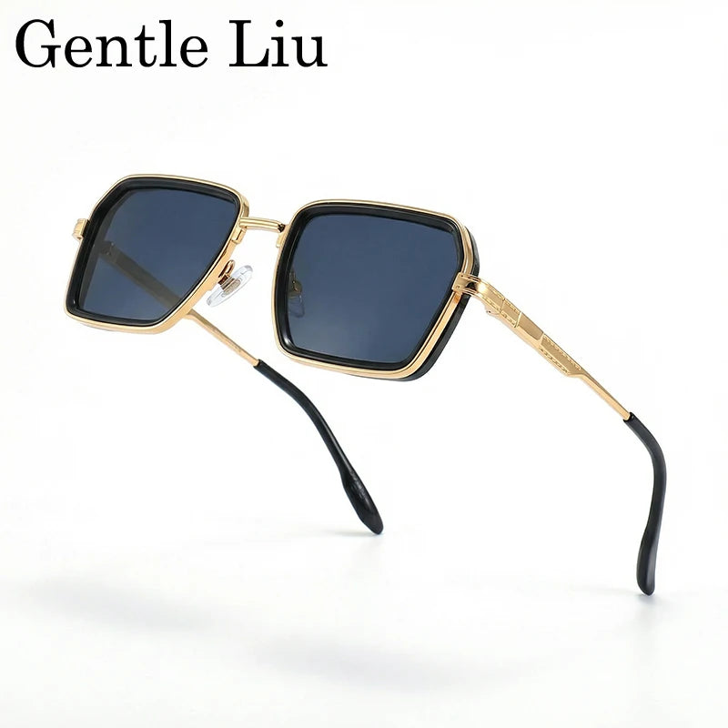 Steampunk Polygon Polarized Sunglasses Men 2026 Luxury Brand Change Color Sun Glasses For Male Driving Eyewear Metal Frame Shade