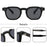 HBK New Square Vintage Sunglasses Men Square Fashion Punk Sun Glasses for Women Outdoor Travel Driving Beach Eyewear UV400
