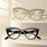 Lunettes de lecture œil-de-chat de luxe léger entièrement serties de diamants, monture en strass étincelants, tenue de soirée, lunettes décoratives