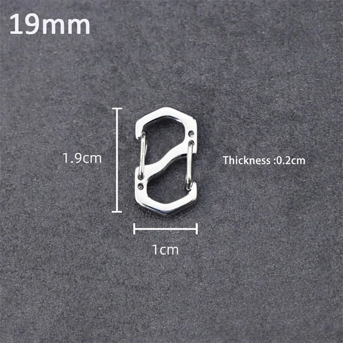 10 pièces de boucles de sac à dos en acier inoxydable en forme de S, mousquetons faits à la main avec fermoir, accessoires de bijoux colliers en argent