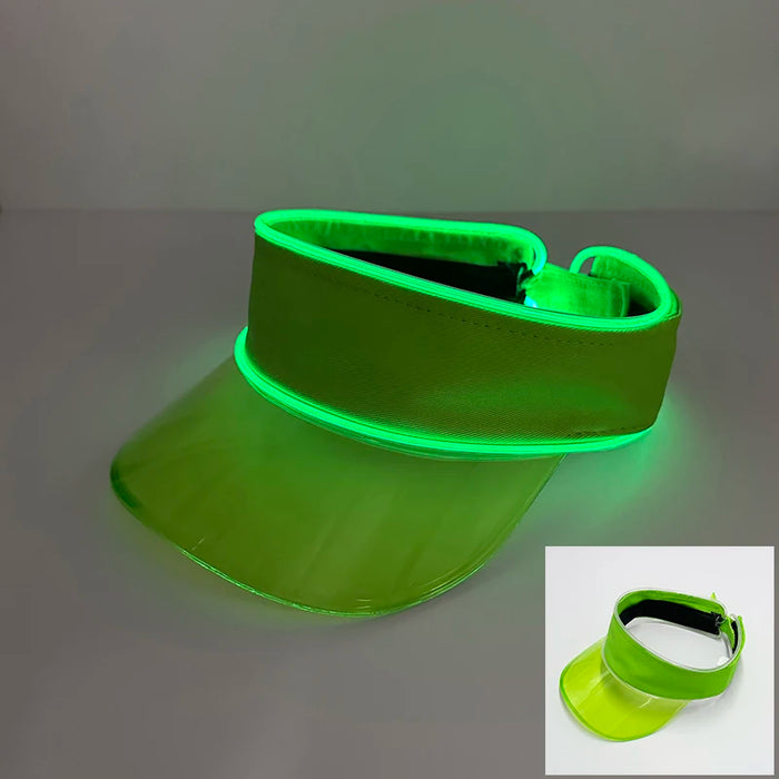 Glowing Summer Sunshade Cap Holidays Outdoor Hiking Running Sports LED Hat NightClub Rave Party Luminous Accessories Travel Hats