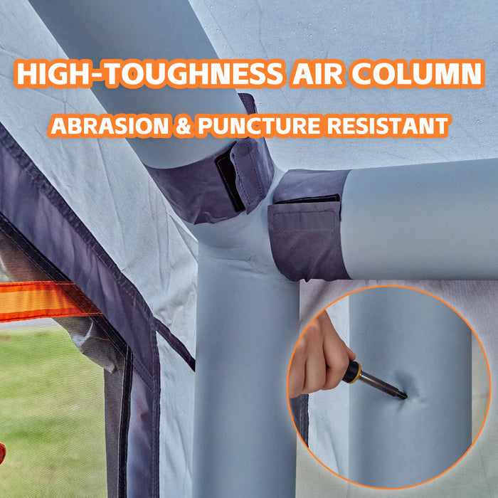 Inflatable Tents for Camping - Easy Blow Up Glamping Tent with Hand Pump, Hot Tent with Stove Jack Waterproof PVC Air Inflatable