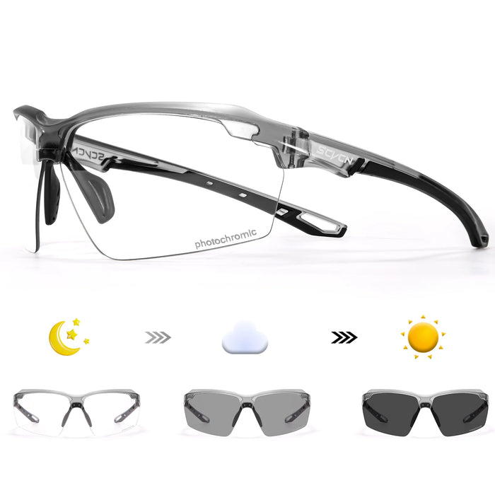SCVCN Men Hiking Bicycle Photochromic Sunglasses Cycling Glasses Women Sports UV400 Mtb Driving Bike Glasses Outdoor Climbing