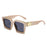 Bungee Large Square Sunglasses for Men Women Vintage Trendy Casual Street Style Shades