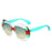 Fashion Oval Contrast Color Women Sunglasses Retro Square Clear Gradient Lens Shades UV400 Men Trending Luxury Punk Sun Glasses