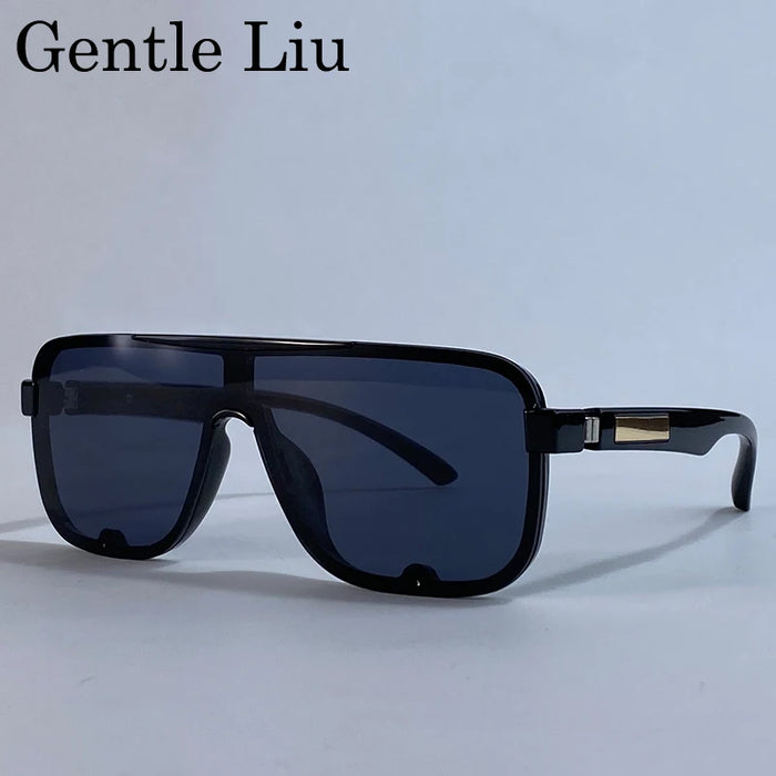 Polarized Classic Square Sunglasses Men Big Frame 2026 Luxury Brand Punk Shield Goggle Sun Glasses For Male UV400 Eyewear Shades