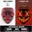 Máscara LED luminosa V de Vendetta, máscara facial completa anónima que brilla en la oscuridad para fiestas, raves, Halloween, cosplay y accesorios de disfraces.