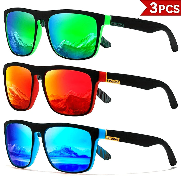 1-4 PCS Homme Classique Carré Polarisé Lunettes de Soleil Sport Légères Monture PC UV400 pour Conduite Pêche Cyclisme Unisexe Durabilité
