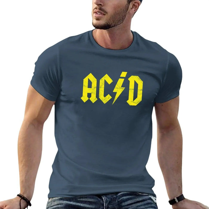 T-shirt décontracté imprimé motif DJ Producteur Techno Rave Rétro Années 90 Acid House Vintage