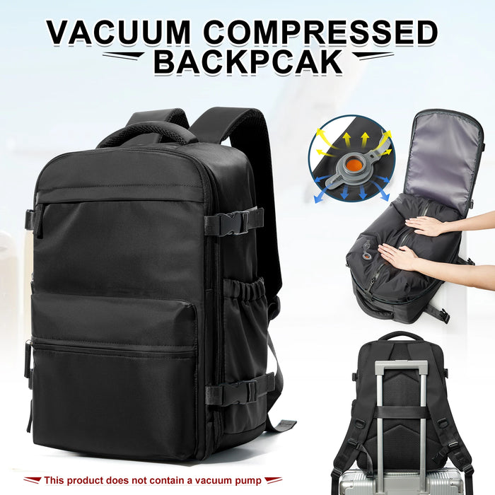 Sac à dos de voyage cabine avion Ryanair, sac à dos de compression sous vide, sac à dos pour hommes et femmes, sacoche pour ordinateur portable, sac à main