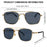 2026 Luxury Square Sunglasses Men Retro Double Bridge Metal Frame Driving Eyewear Vintage Sun Glasses For Male Outdoor Shades