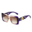 Square Sunglasses Women Ins Popular Fashion Double Color Frame Retro Leopard Shades UV400 Men Trending Sun Glasses Oculus