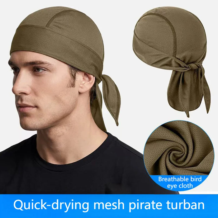 KoKossi Summer Breathable Mesh Hat Quick-dry Headscarf Sun Protection Sweat-wicking Sports Outdoor Riding Cycling Headband
