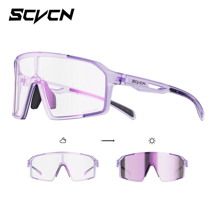 SCVCN Mountain Climbing Glasses Men Running Sunglasses Women MTB Hiking Bicycle Cycling Goggles UV400 Outdoor Sports Protection