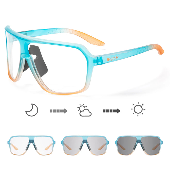 New UV400 Photochromic Cycling Sunglasses for Men MTB Road Bicycle Glasses Outdoor Sports Women Running Eyewear Bike Goggles