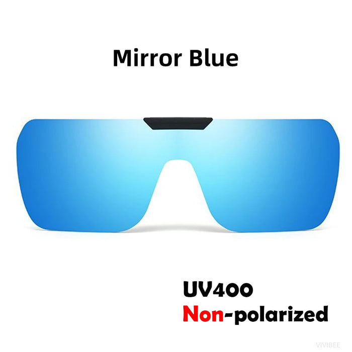 VIVIBEE Non Polarized Flip Up Clip On Sunglasses for Car Driving Dark Anti Glare Lens Shades See Digital Screen Sun Glasses