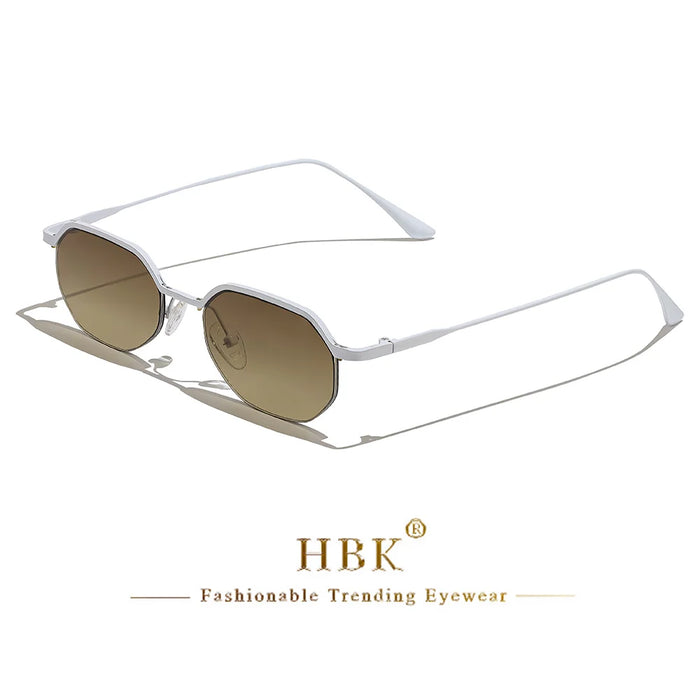HBK New Retro Small Frame Sunglasses Men Polygonal Lenses Sun Glasses Women Activities Travel Party Eyewear Women Summer Style