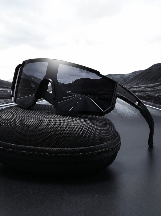VIOLA MAG Premium Oversized Cycling Sunglasses, Ultra-light TR90 Frame Wrap-around Sports Glasses Fashionable Mountain Bike Shad