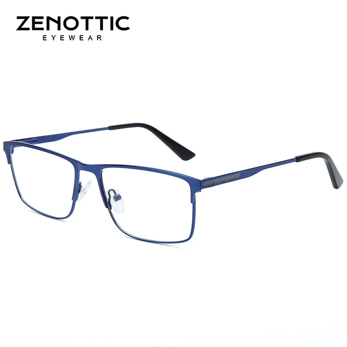 Gafas de Presbicia Progresivas Cuadradas de Aleación ZENOTTIC para Hombre, con Protección contra Luz Azul/Fotocromáticas Ópticas