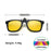 VIVIBEE Flip Up Clip On Night Vision Glasses Polarized Men Driving Yellow Sunglasses Women UV400 Fishing Universal Clips