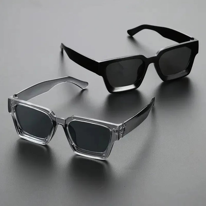 Unisex Plastic Fashion Square Frame Sunglasses For Street Photography And Beach Trips Driving Accessories