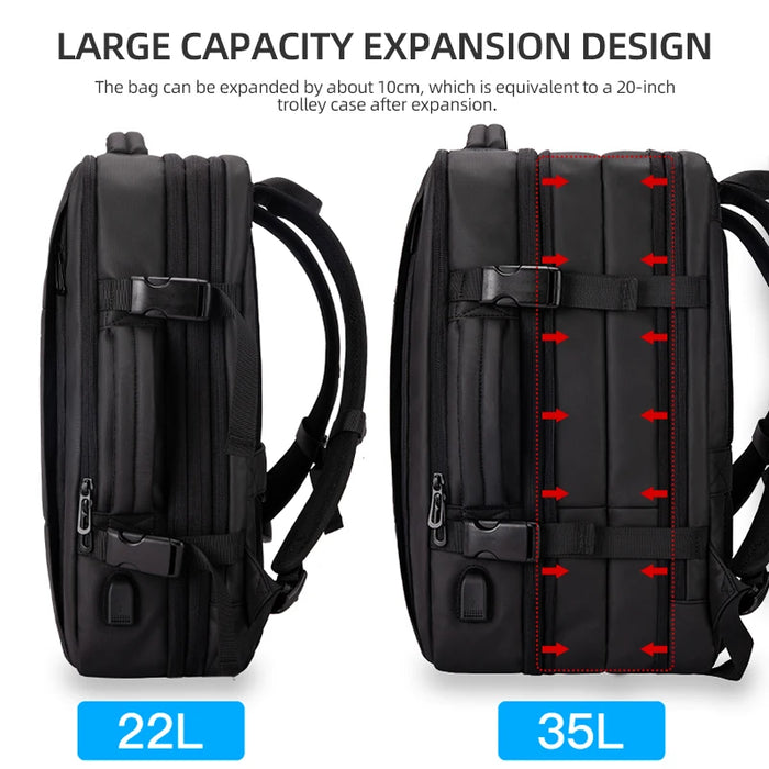 Sac à dos de voyage Héroïque Chevalier pour homme, sac à dos d'affaires, sac d'école extensible, avec port USB, grande capacité, pour ordinateur portable 15,6 pouces, imperméable