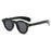 Petites lunettes de soleil rondes mode femme rétro transparent océan lentille nuances UV400 hommes rivets punk lunettes de soleil