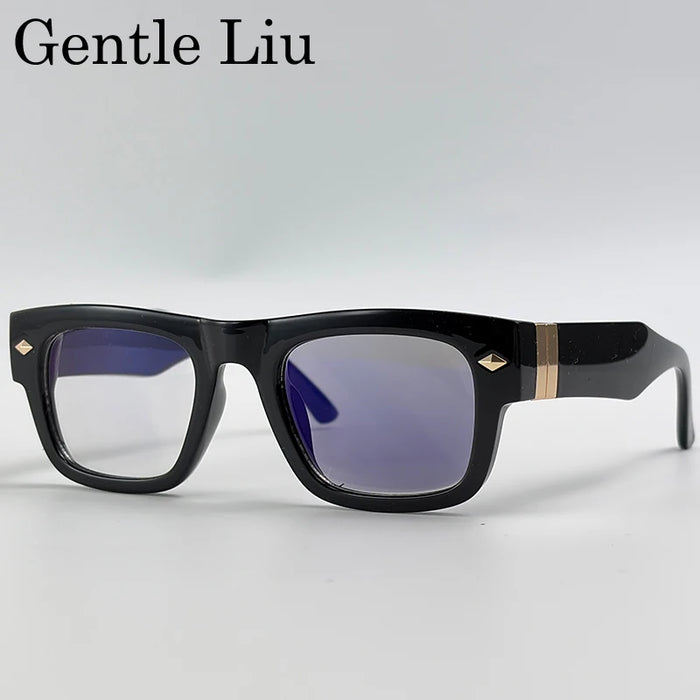 Lunettes de soleil rétro steampunk carrées photochromiques pour hommes, marque de luxe, design oversize, monture épaisse, rivet, lunettes de soleil pour homme