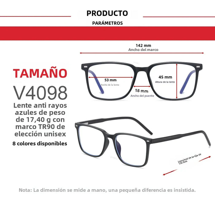 VIVIBEE 2026 Square Blue Light Blocking Glasses Men TR90 Light Frame Anti Blue Ray Eyeglasses Women Classic Computer Eyewear