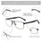 ZENOTTIC Anti Blue Light Reading Glasses for Men Computer Readers Trendy Square High-quality Metal Frame Anti Glare Presbyopic