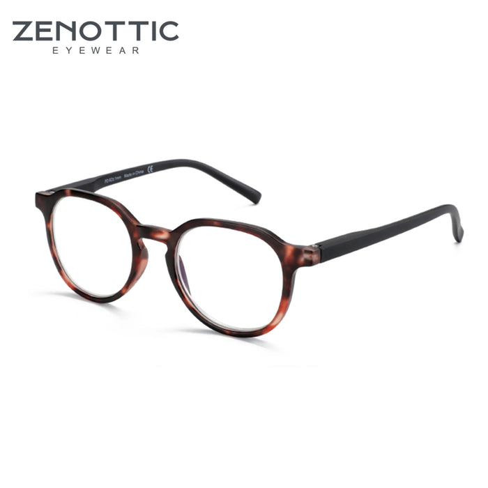 ZENOTTIC Gafas retro circulares anti luz azul Gafas de ordenador redondas con bloqueo de luz azul para unisex Moda 420007