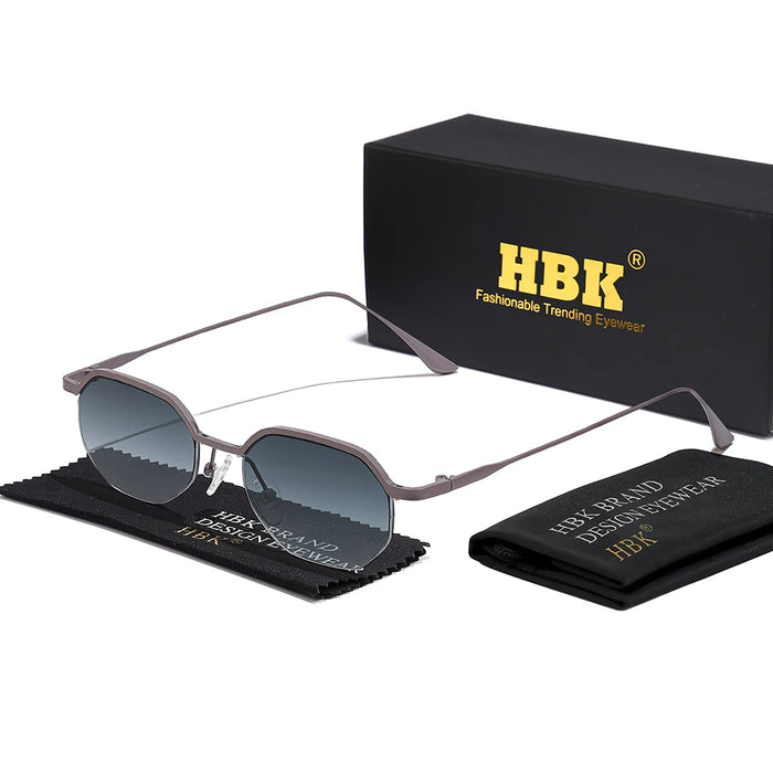 HBK New Retro Small Frame Sunglasses Men Polygonal Lenses Sun Glasses Women Activities Travel Party Eyewear Women Summer Style