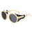 Retro Sunglasses Men Women Leather Round Glasses Vintage Goggles Anti Wind Outdoors Sports Sun Glasses UV400