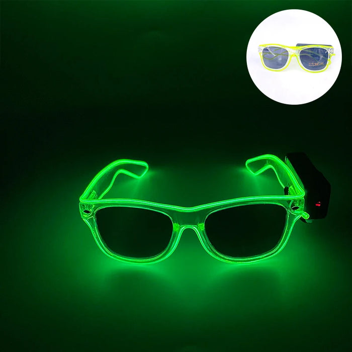 Nouvelles lunettes lumineuses LED sans fil pour festival, rave, soirée, lunettes de soleil mosaïque lumineuses néon, lunettes de club disco
