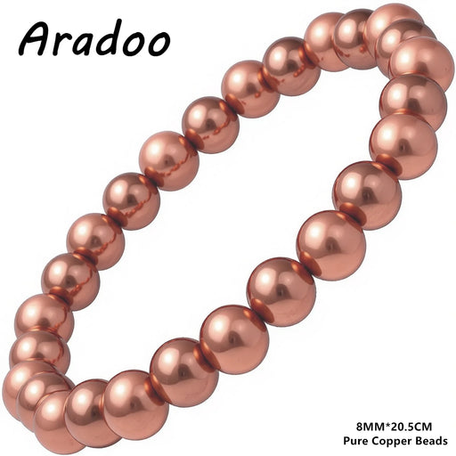 Bracelet Perlé ARADOO en Cuivre Pur pour Femmes et Hommes Bijoux Cadeaux