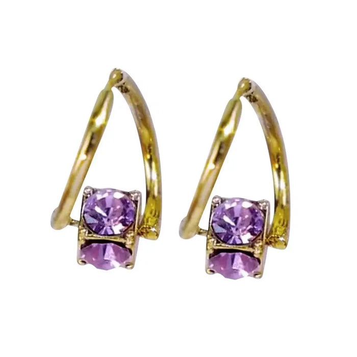 1 Pair Copper Magnetherapy Germanium Earrings Colorful Lymphvity Magnetherapy Earring Luxury Weight Loss Earring Women