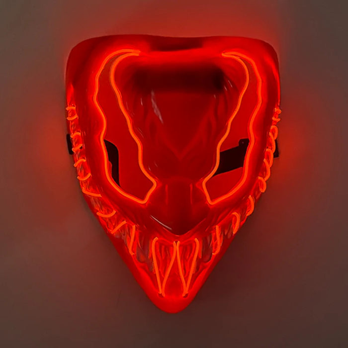 Multi Color LED EL Wire Glowing horror Mask Luminous Full Face Mask wireless mask Halloween Cosplay Party Rave Costume Accessory
