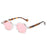 Vintage Polygon Square Women Sunglasses Fashion Hexagon Clear Ocean Lens Shades UV400 Men Rivets Sun Glasses Oculus