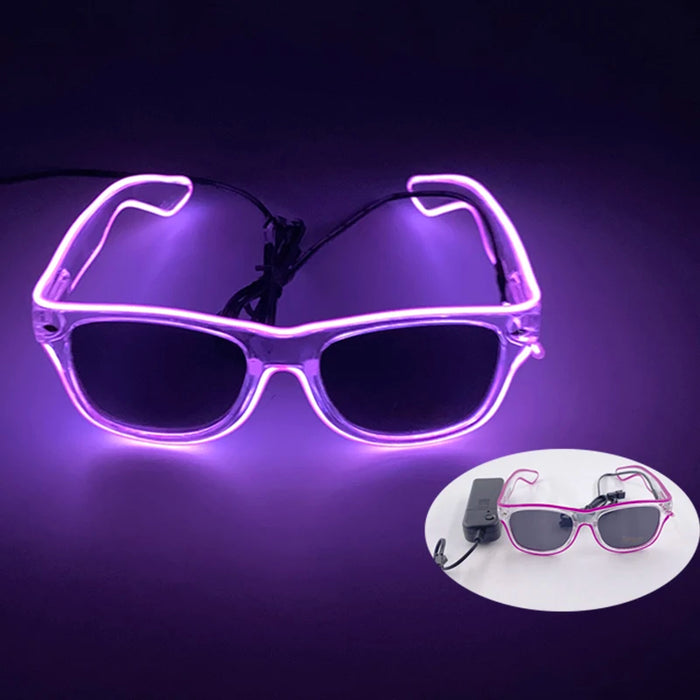 Nuevas gafas estilo Cyberpunk geniales, decoración de fiesta luminosa, gafas de sol LED que brillan, para fiestas en bares, raves y bailes