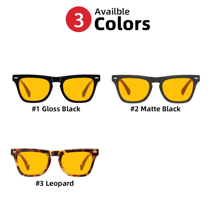 VIVIBEE Square Blue Light Blocking Glasses Men Gaming Orange UV400 Lens Office Women Matte Black Goggles 2026 Trending
